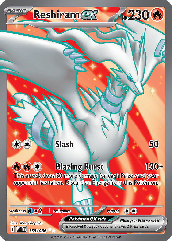 Reshiram ex - White Flare #158