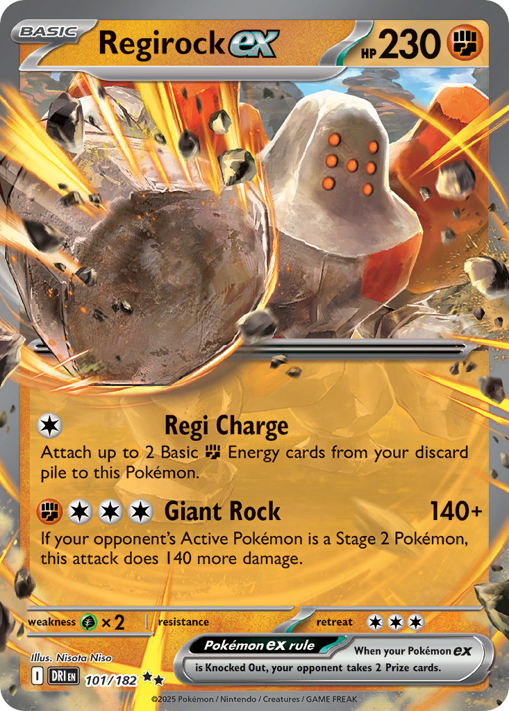 Regirock ex (ex) (101/244) [Scarlet & Violet: Destined Rivals]