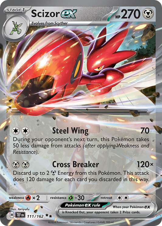Scizor ex (ex) (111/218) [Scarlet & Violet: Temporal Forces]