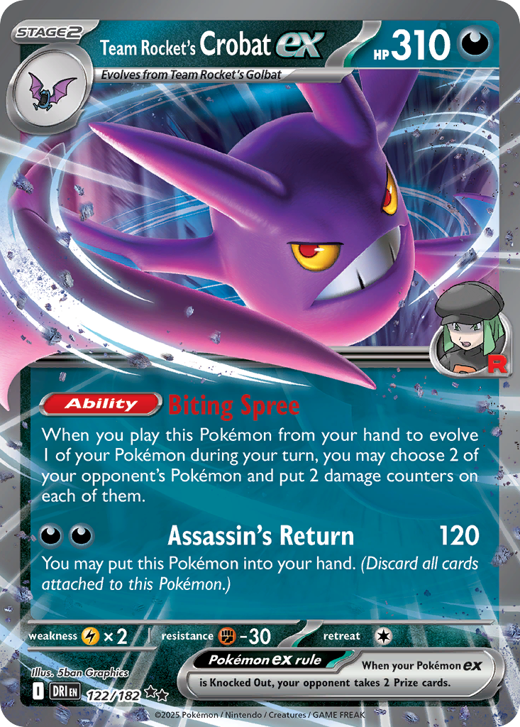 Team Rocket's Crobat ex (ex) (122/244) [Scarlet & Violet: Destined Rivals]