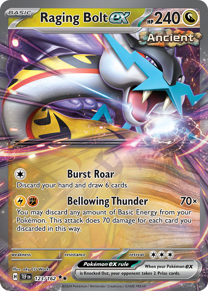 Raging Bolt ex (ex, Ancient) (123/218) [Scarlet & Violet: Temporal Forces]