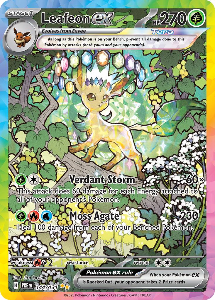 Leafeon ex (Tera, ex) (144/180) [Scarlet & Violet: Prismatic Evolutions]