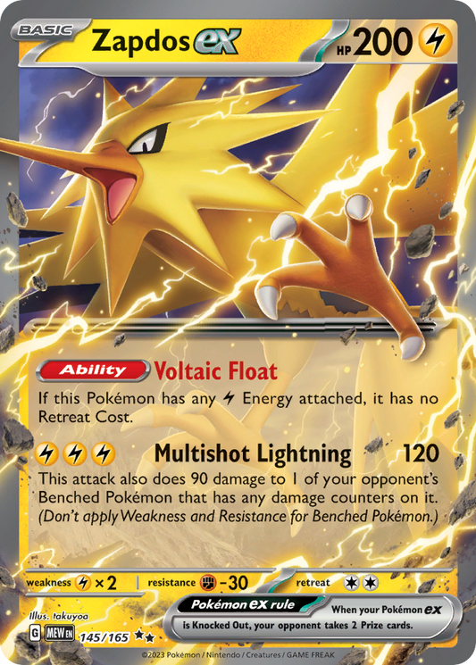 Zapdos ex (ex) (145/207) [Scarlet & Violet: 151]