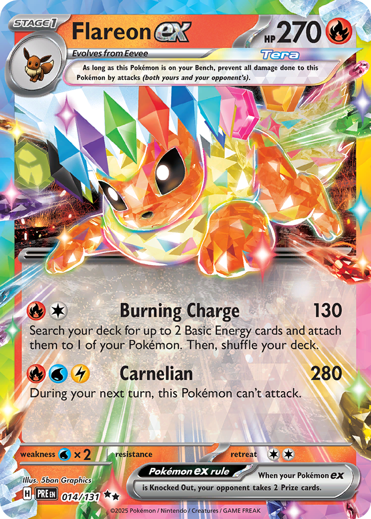 Flareon ex (Tera, ex) (14/180) [Scarlet & Violet: Prismatic Evolutions]