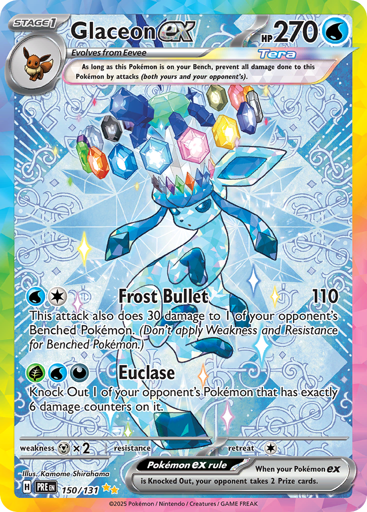 Glaceon ex (Tera, ex) (150/180) [Scarlet & Violet: Prismatic Evolutions]