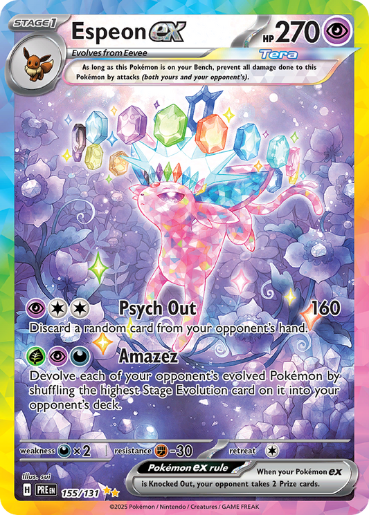 Espeon ex (Tera, ex) (155/180) [Scarlet & Violet: Prismatic Evolutions]