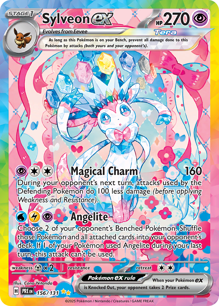 Sylveon ex (Tera, ex) (156/180) [Scarlet & Violet: Prismatic Evolutions]