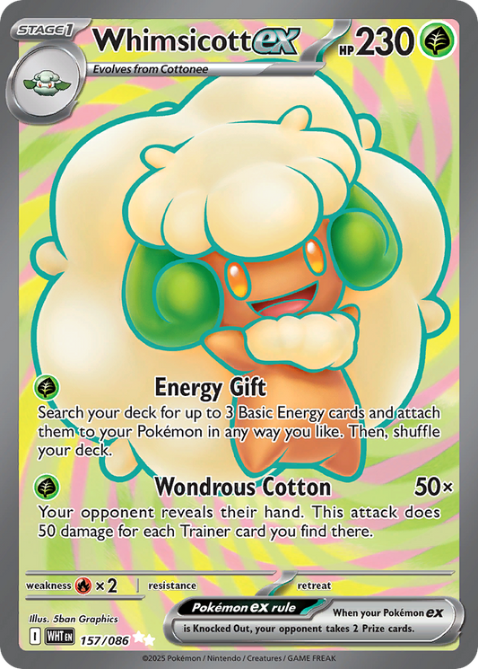Whimsicott ex - White Flare #157