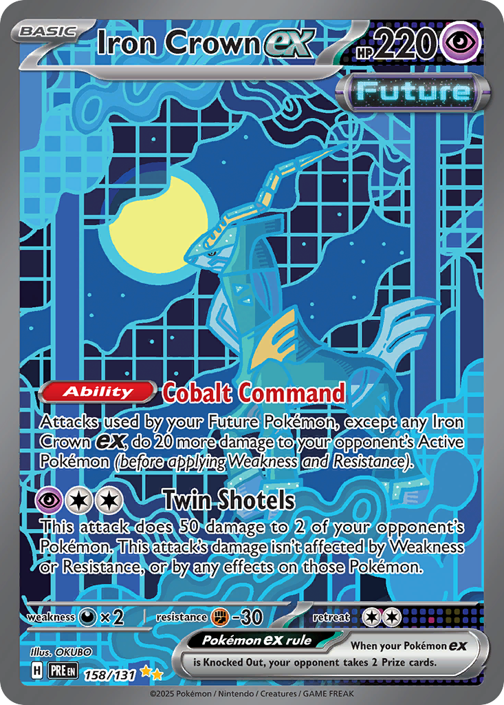 Iron Crown ex (ex, Future) (158/180) [Scarlet & Violet: Prismatic Evolutions]