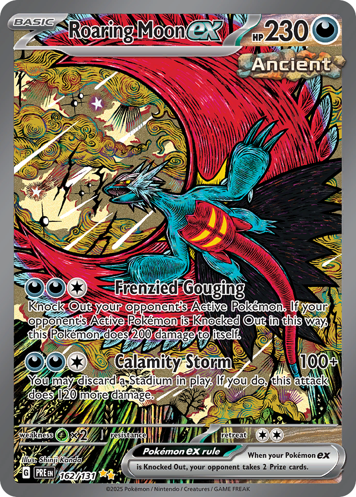 Roaring Moon ex (ex, Ancient) (162/180) [Scarlet & Violet: Prismatic Evolutions]