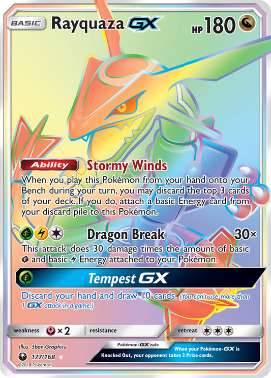 Rayquaza-GX (GX) (177/187) [Sun & Moon: Celestial Storm]
