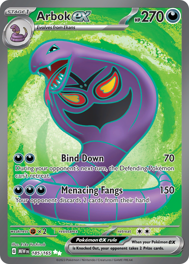 Arbok ex (ex) (185/207) [Scarlet & Violet: 151]