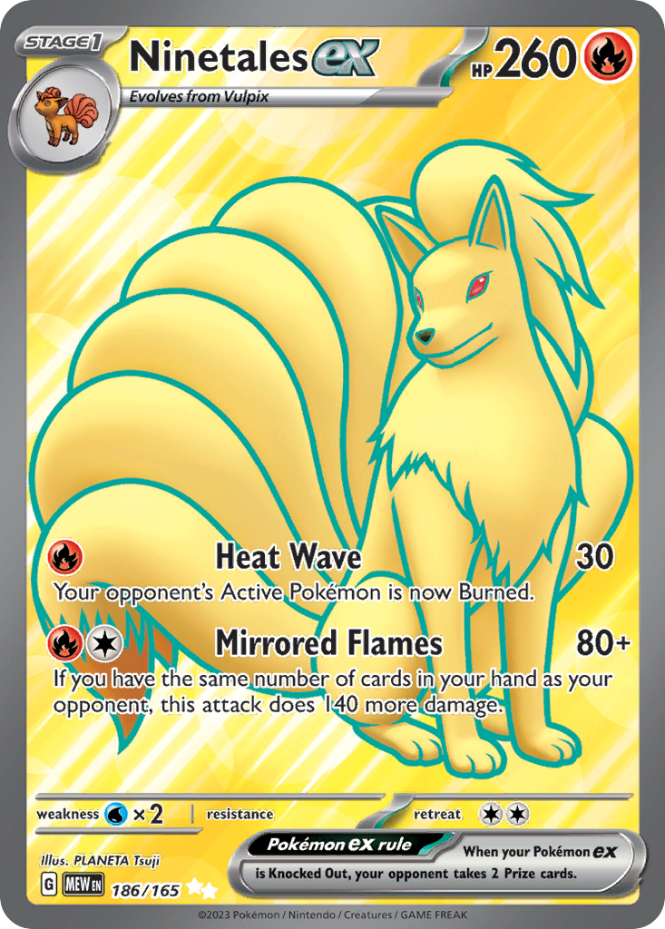 Ninetales ex (ex) (186/207) [Scarlet & Violet: 151]
