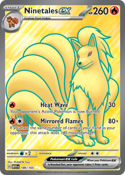 Ninetales ex (ex) (186/207) [Scarlet & Violet: 151]