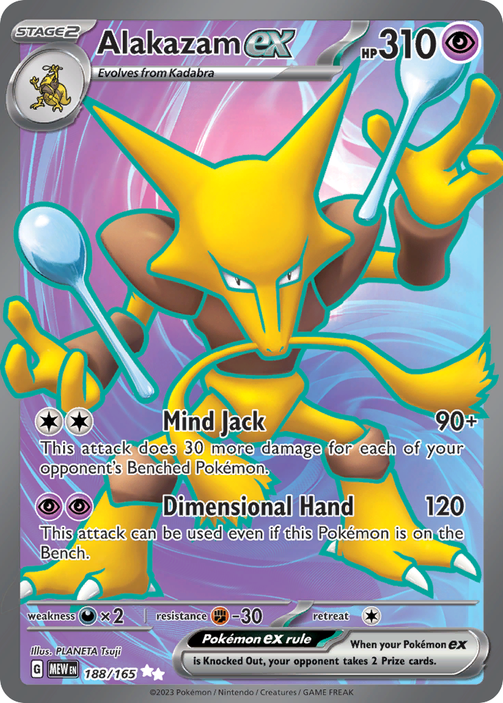 Alakazam ex (ex) (188/207) [Scarlet & Violet: 151]