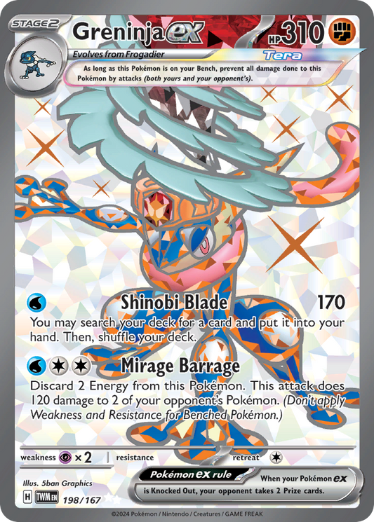 Greninja ex (Tera, ex) (198/226) [Scarlet & Violet: Twilight Masquerade]