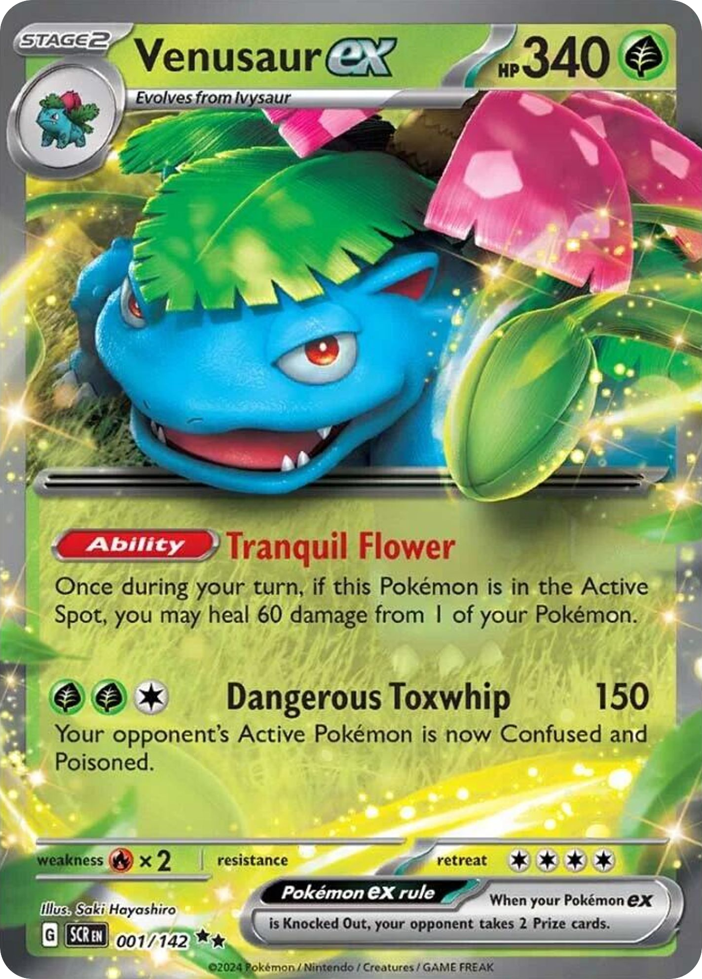 Venusaur ex (ex) (1/175) [Scarlet & Violet: Stellar Crown]