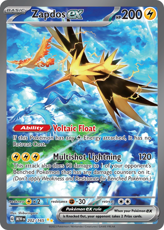 Zapdos ex (ex) (202/207) [Scarlet & Violet: 151]