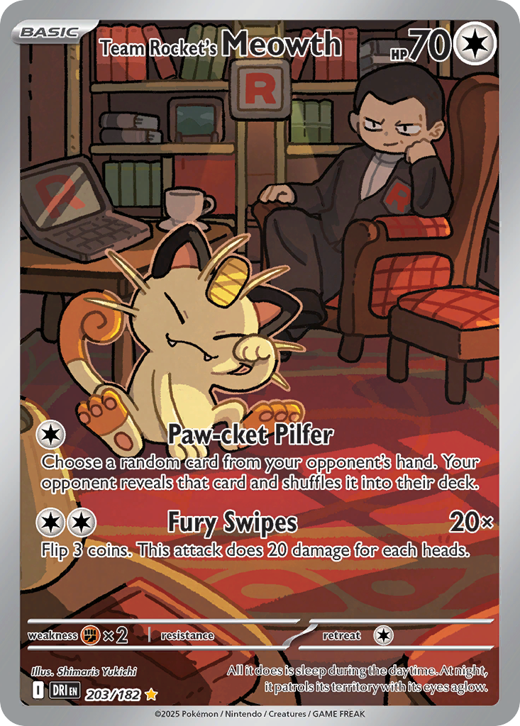 Team Rocket's Meowth (203/244) [Scarlet & Violet: Destined Rivals]