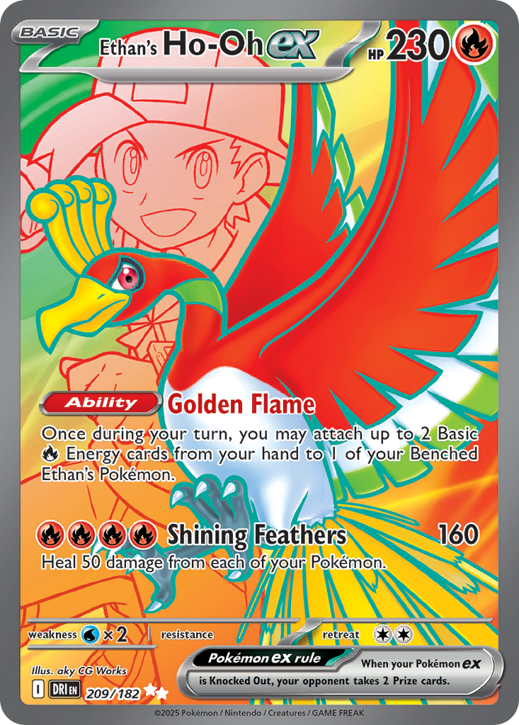 Ethan's Ho-Oh ex (ex) (209/244) [Scarlet & Violet: Destined Rivals]