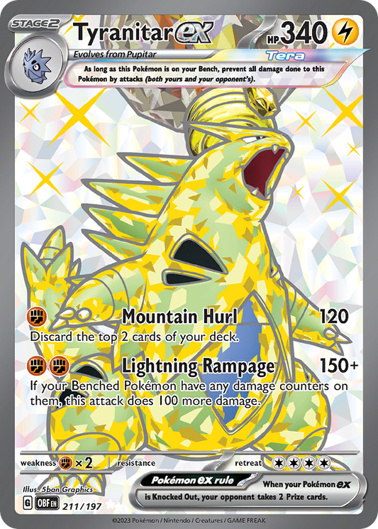 Tyranitar ex (ex, Tera) (211/230) [Scarlet & Violet: Obsidian Flames]