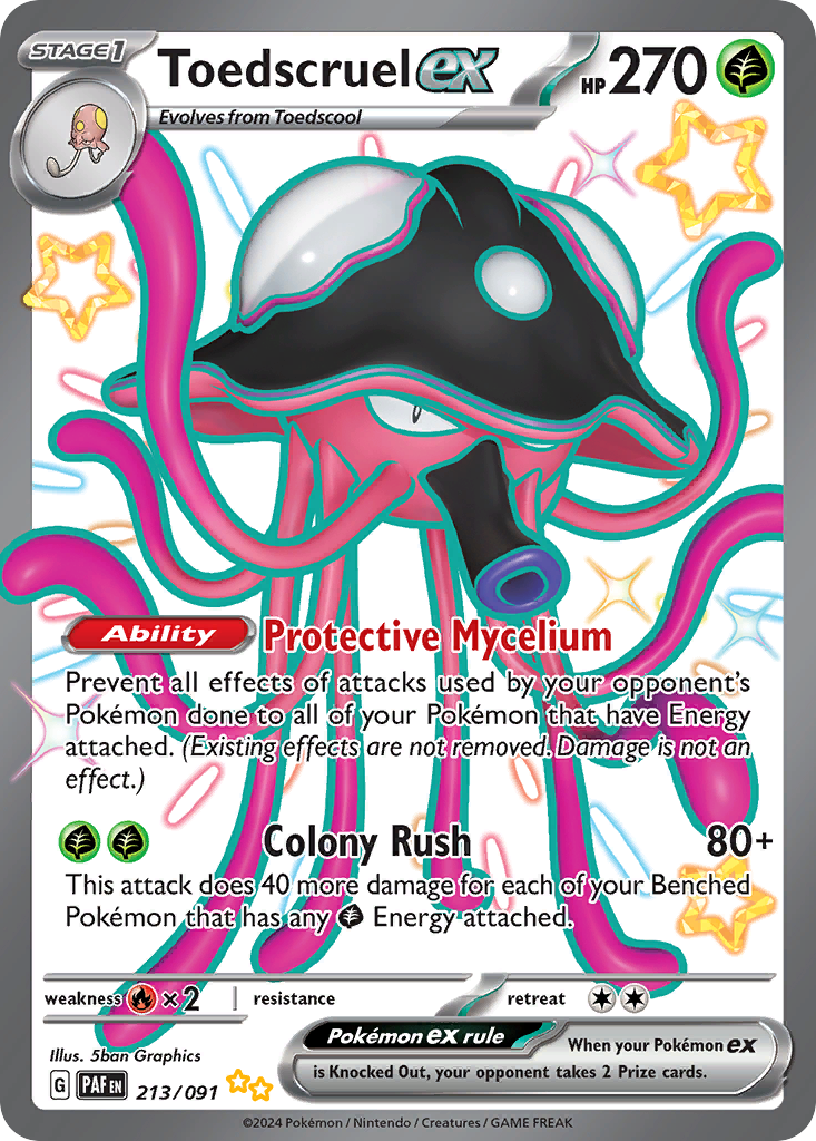 Toedscruel ex (ex) (213/245) [Scarlet & Violet: Paldean Fates]