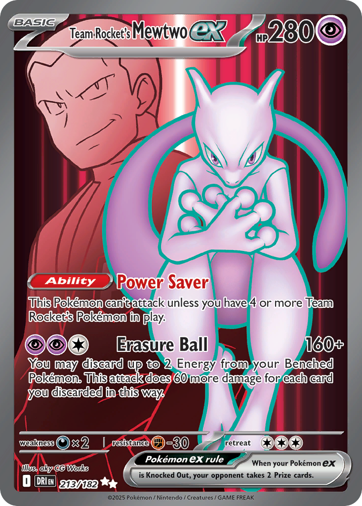 Team Rocket's Mewtwo ex (ex) (213/244) [Scarlet & Violet: Destined Rivals]