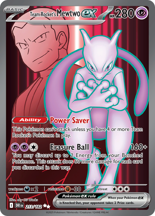 Team Rocket's Mewtwo ex (ex) (213/244) [Scarlet & Violet: Destined Rivals]