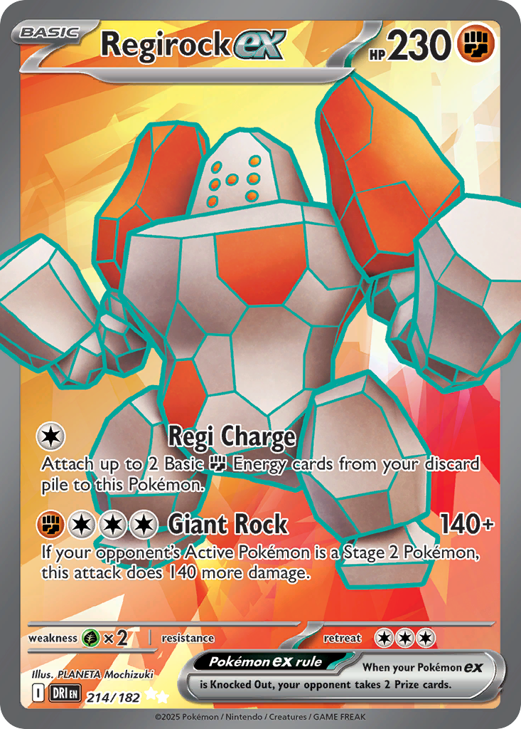 Regirock ex (ex) (214/244) [Scarlet & Violet: Destined Rivals]