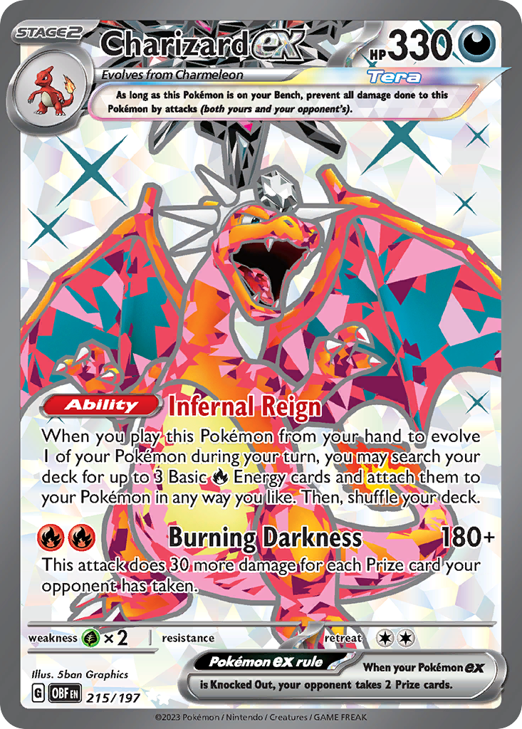 Charizard ex (ex, Tera) (215/230) [Scarlet & Violet: Obsidian Flames]