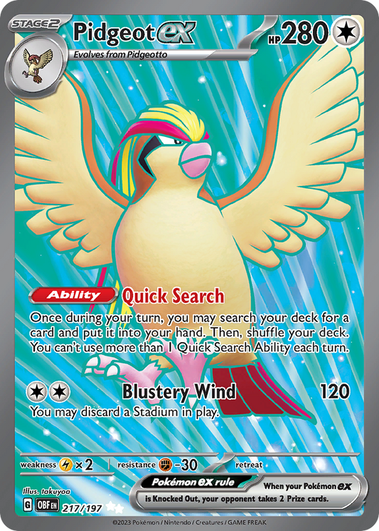 Pidgeot ex (ex) (217/230) [Scarlet & Violet: Obsidian Flames]