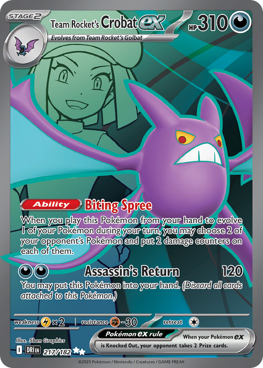 Team Rocket's Crobat ex (ex) (217/244) [Scarlet & Violet: Destined Rivals]