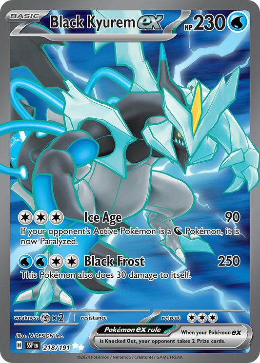 Black Kyurem ex (ex) (218/252) [Scarlet & Violet: Surging Sparks]