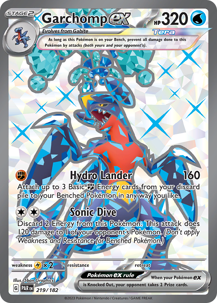 Garchomp ex (Tera, ex) (219/266) [Scarlet & Violet: Paradox Rift]