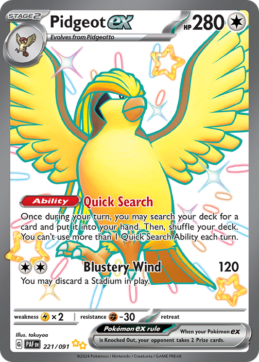 Pidgeot ex (ex) (221/245) [Scarlet & Violet: Paldean Fates]