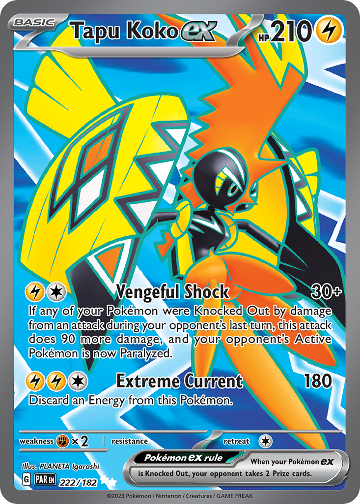 Tapu Koko ex (ex) (222/266) [Scarlet & Violet: Paradox Rift]