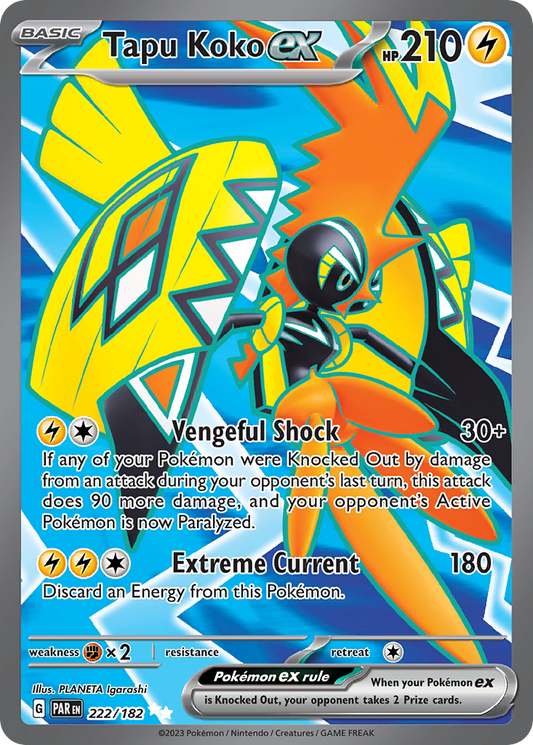 Tapu Koko ex (ex) (222/266) [Scarlet & Violet: Paradox Rift]