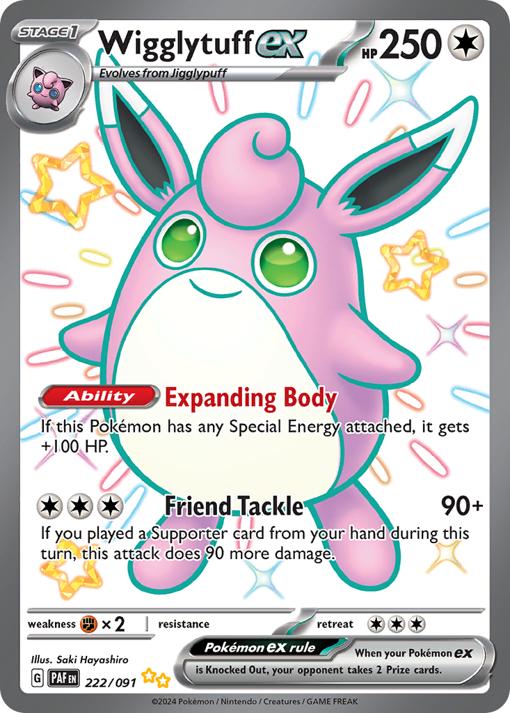 Wigglytuff ex (ex) (222/245) [Scarlet & Violet: Paldean Fates]