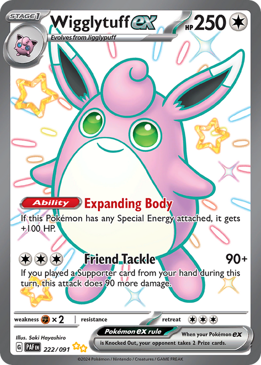 Wigglytuff ex (ex) (222/245) [Scarlet & Violet: Paldean Fates]