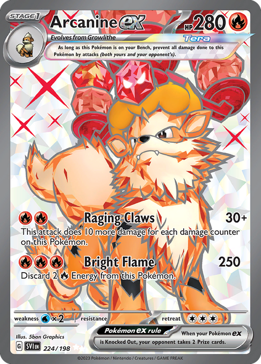 Arcanine ex (Tera, ex) (224/258) [Scarlet & Violet]