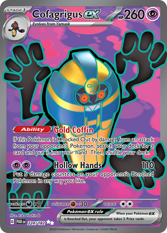 Cofagrigus ex (ex) (224/266) [Scarlet & Violet: Paradox Rift]