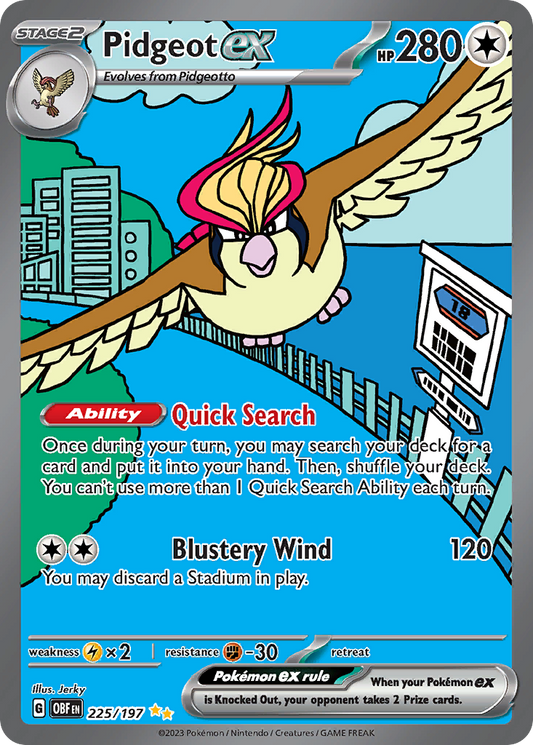 Pidgeot ex (ex) (225/230) [Scarlet & Violet: Obsidian Flames]