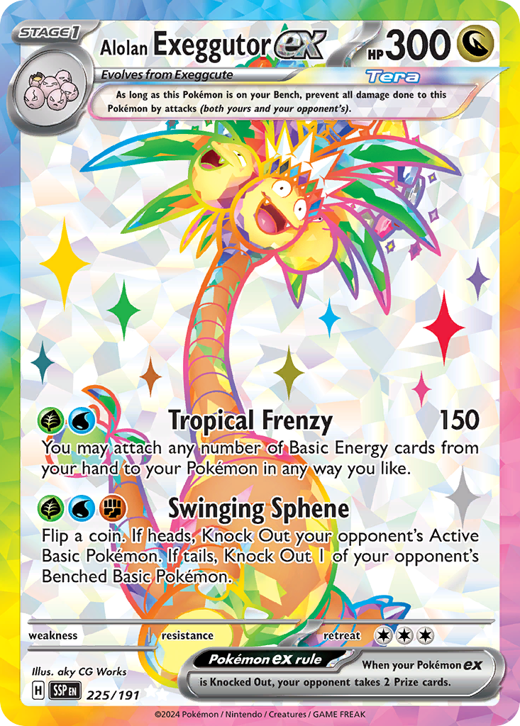 Alolan Exeggutor ex (Tera, ex) (225/252) [Scarlet & Violet: Surging Sparks]