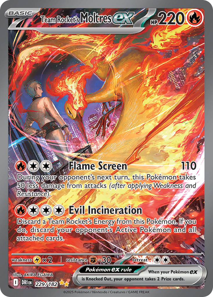 Team Rocket's Moltres ex (ex) (229/244) [Scarlet & Violet: Destined Rivals]