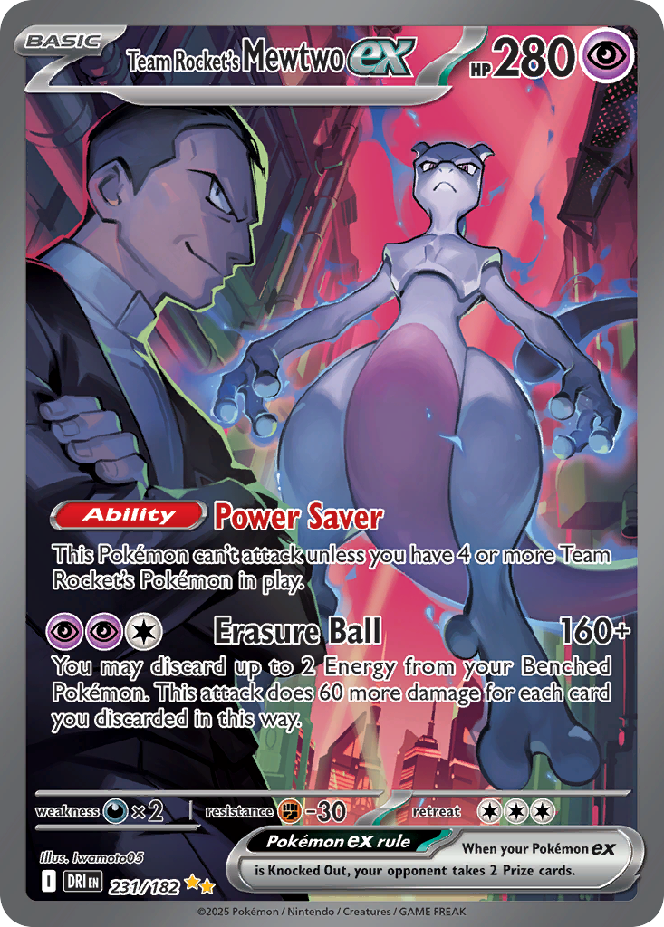 Team Rocket's Mewtwo ex (ex) (231/244) [Scarlet & Violet: Destined Rivals]