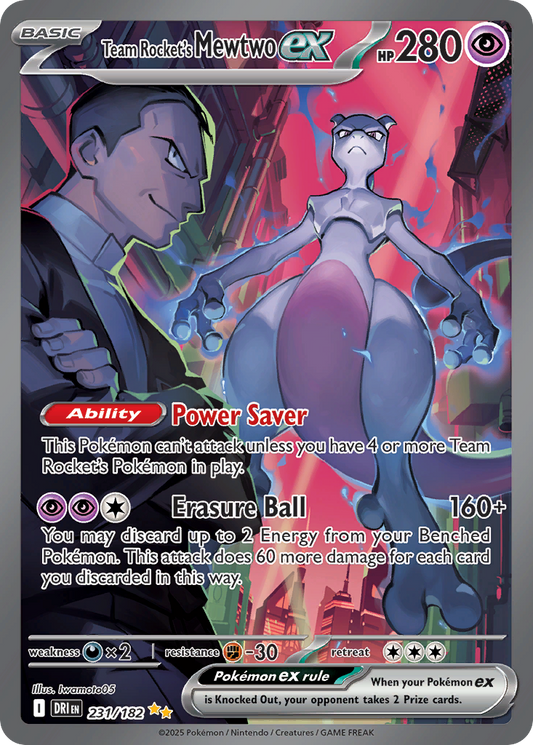 Team Rocket's Mewtwo ex (ex) (231/244) [Scarlet & Violet: Destined Rivals]