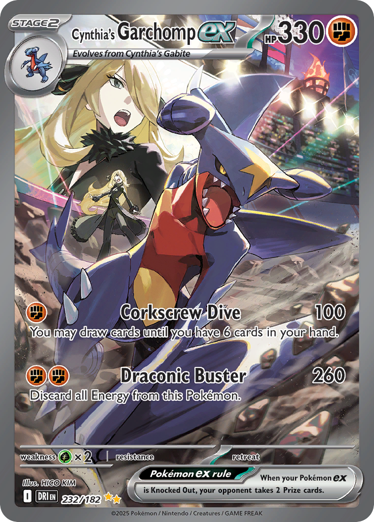 Cynthia's Garchomp ex (ex) (232/244) [Scarlet & Violet: Destined Rivals]
