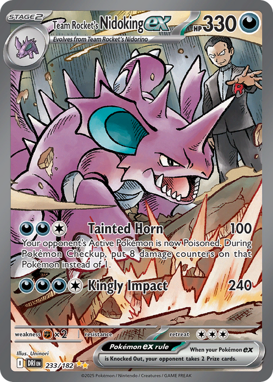 Team Rocket's Nidoking ex (ex) (233/244) [Scarlet & Violet: Destined Rivals]