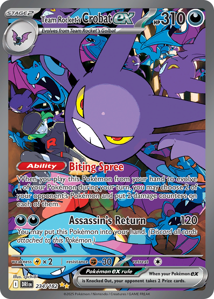 Team Rocket's Crobat ex (ex) (234/244) [Scarlet & Violet: Destined Rivals]