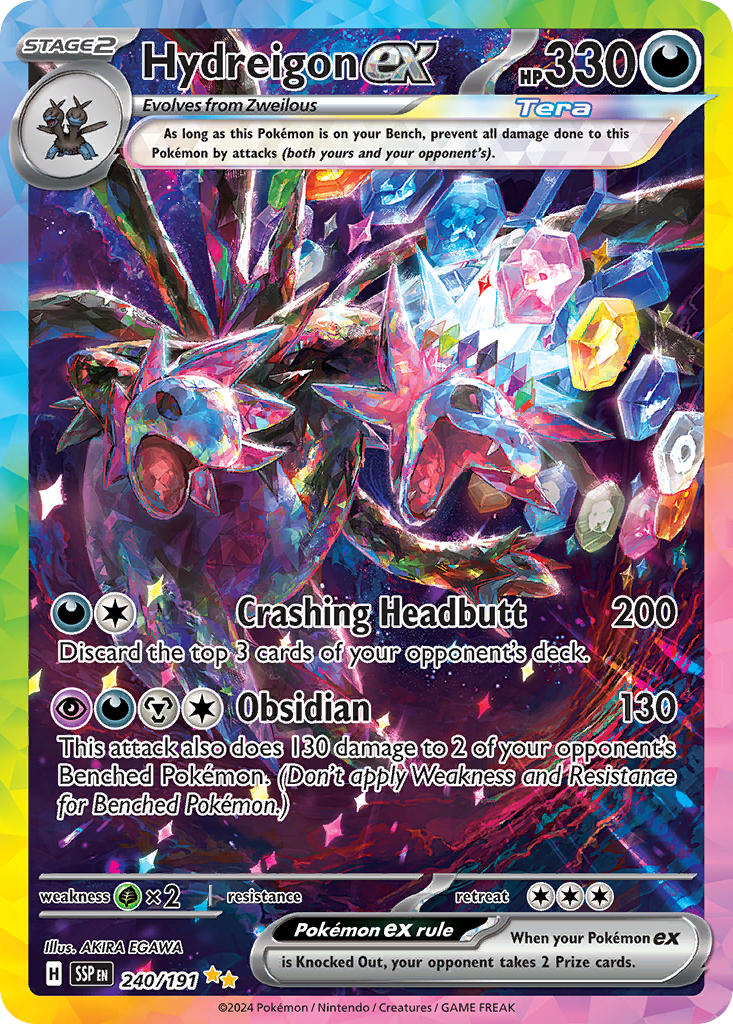 Hydreigon ex (Tera, ex) (240/252) [Scarlet & Violet: Surging Sparks]